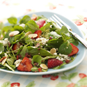 Baby Greens Salad with Strawberries and Wisconsin Blue Cheese